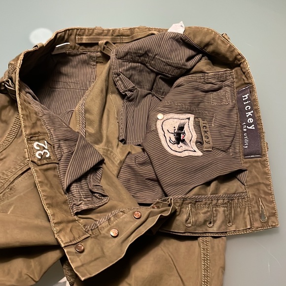 Hickey Olive Copper Button Down Adjustable Pant 32 W 33 L - Picture 10 of 16